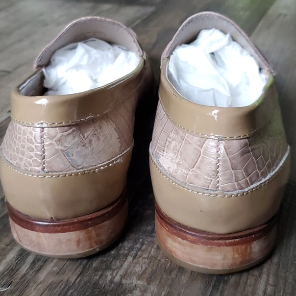 Cole Haan Laurel Maple Sugar Leather Croc Loafers - Picture 5 of 13